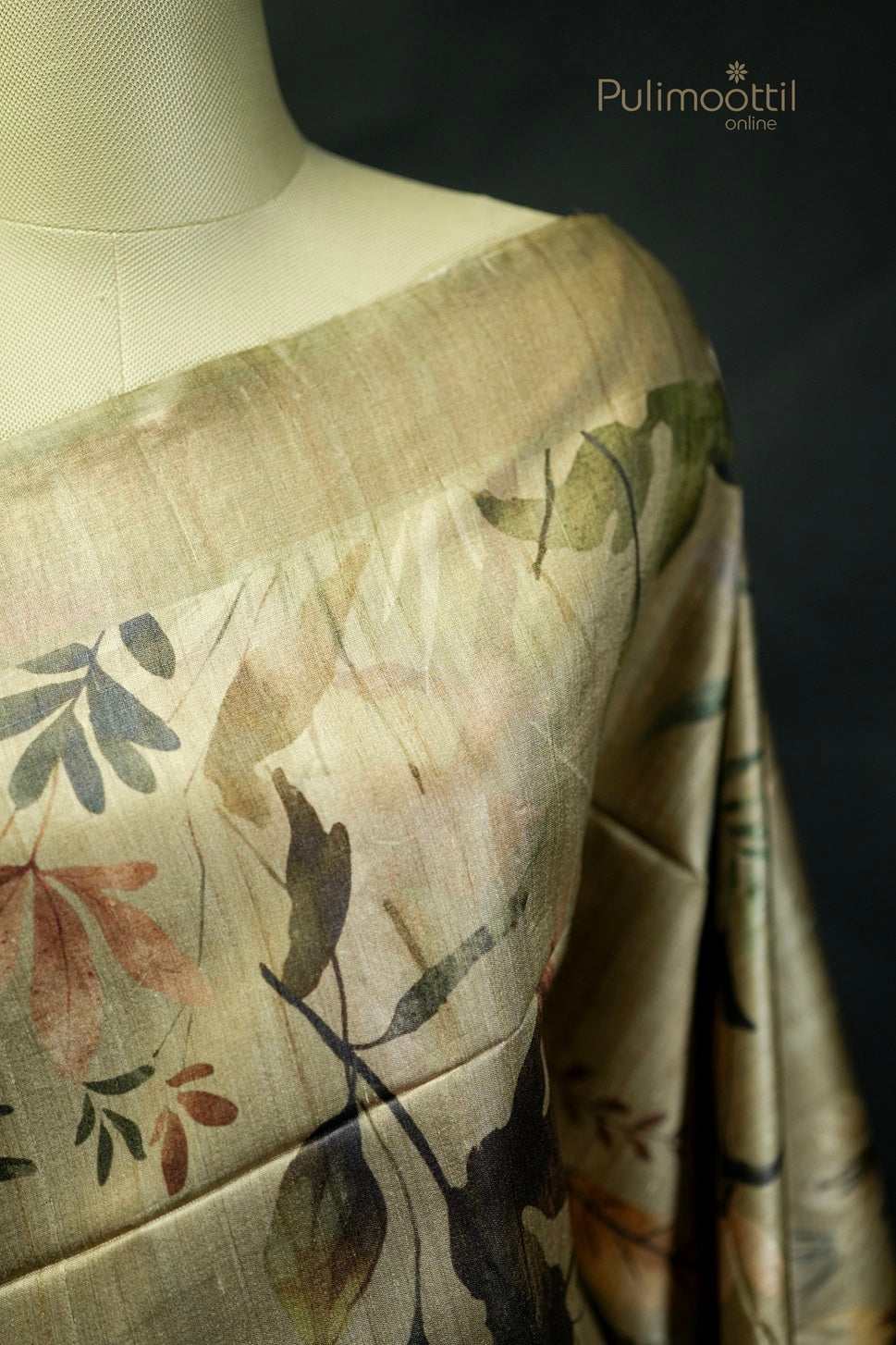 Chikoo Colour Tussar Silk Saree