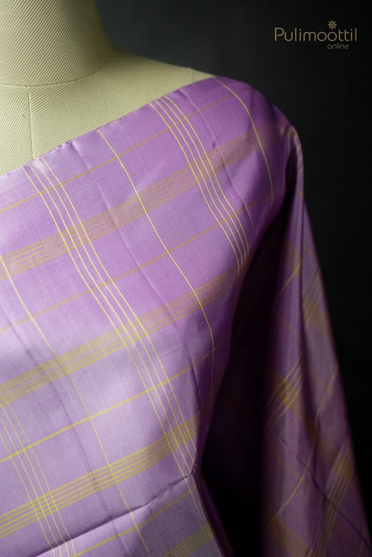Lavender Colour Kanchipuram Soft Silk Saree