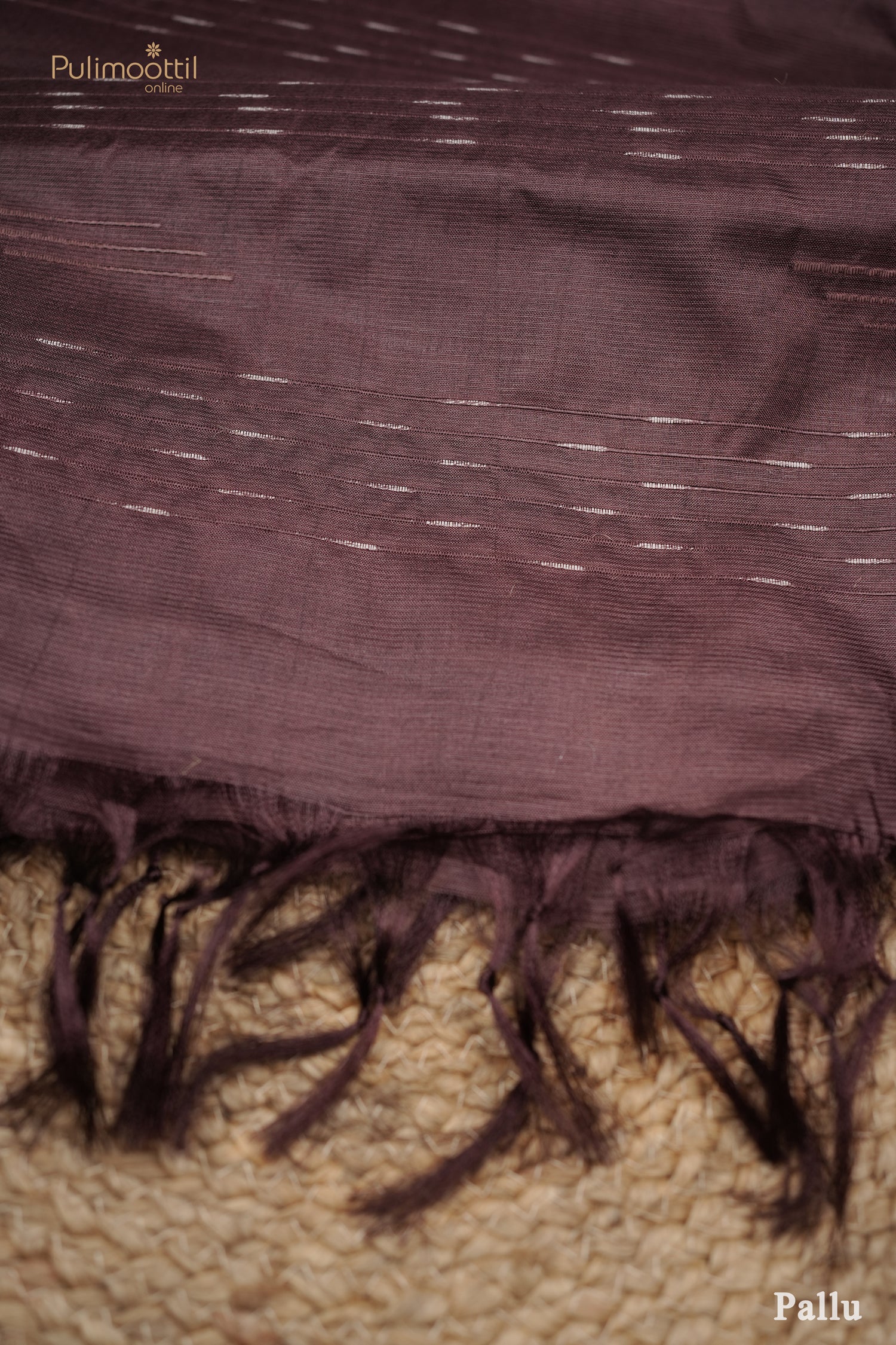 Coffee brown color Semi Tussar saree