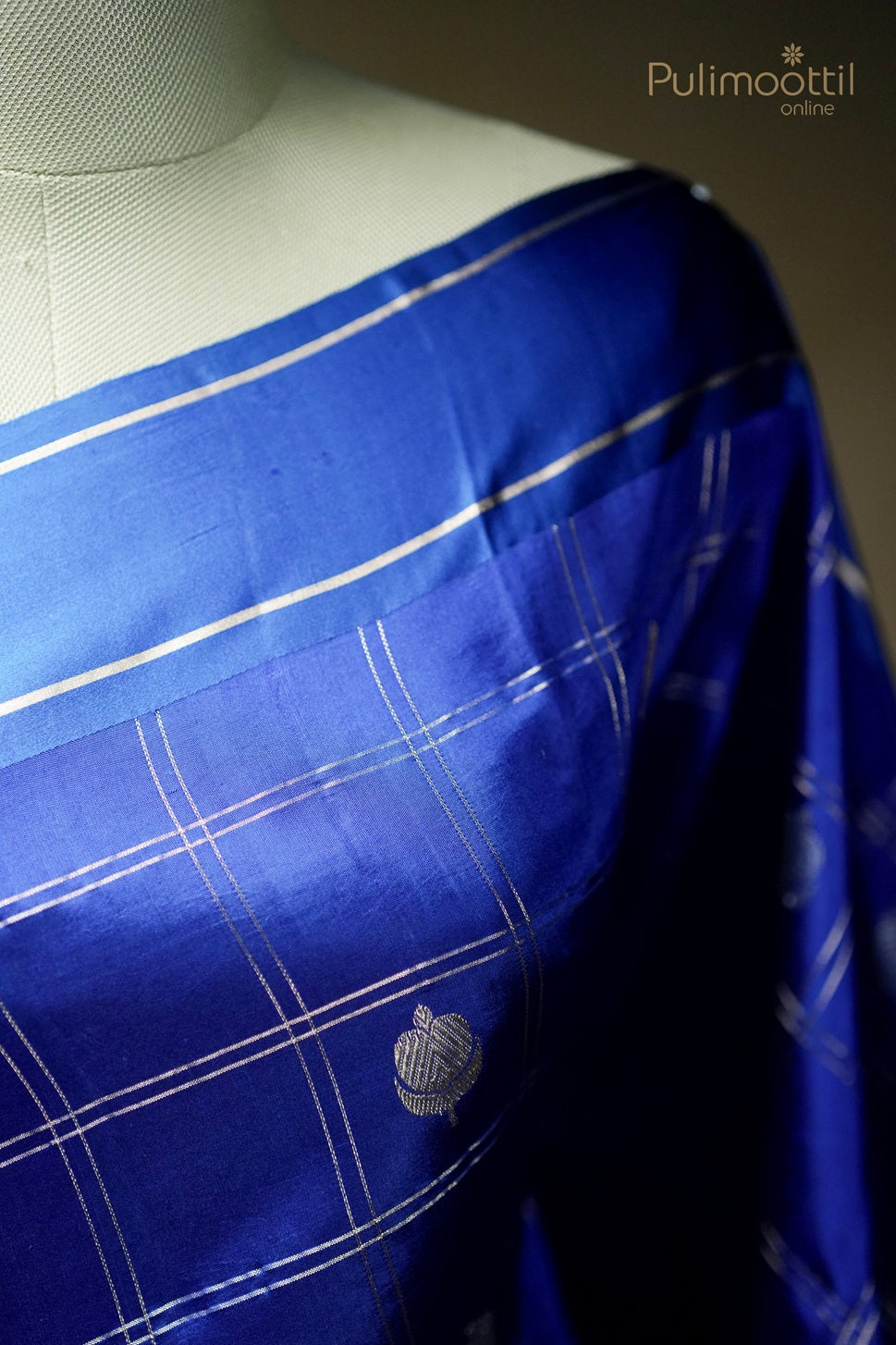 Royal blue color mango silk saree