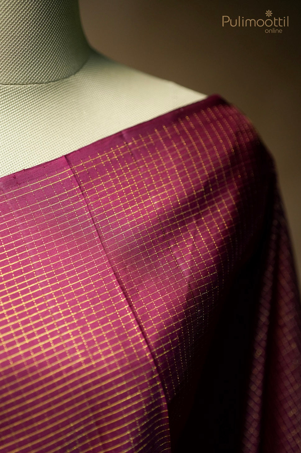 Maroon-colored Kanchipuram designer saree