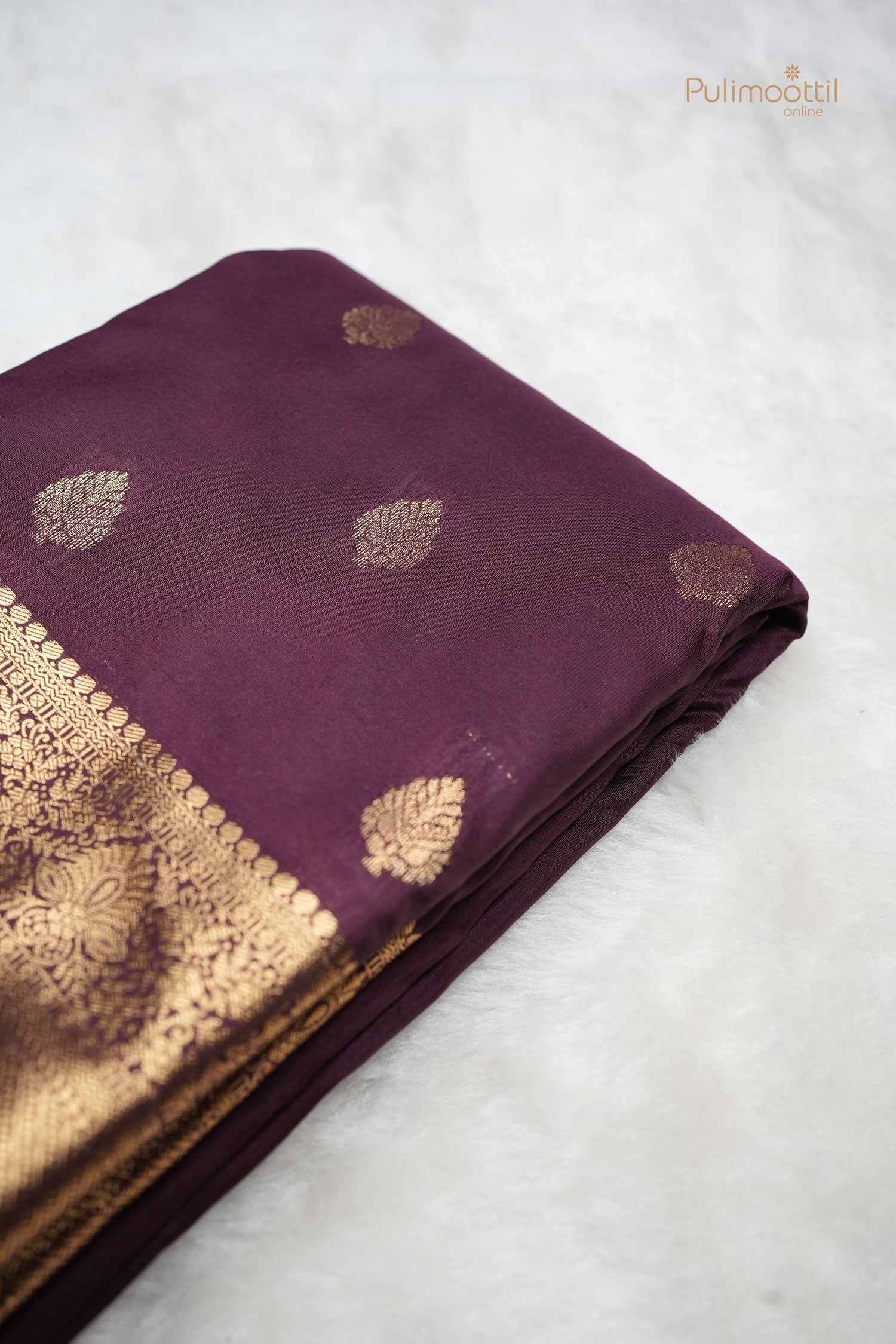 Coffee - Brown color semi silk saree