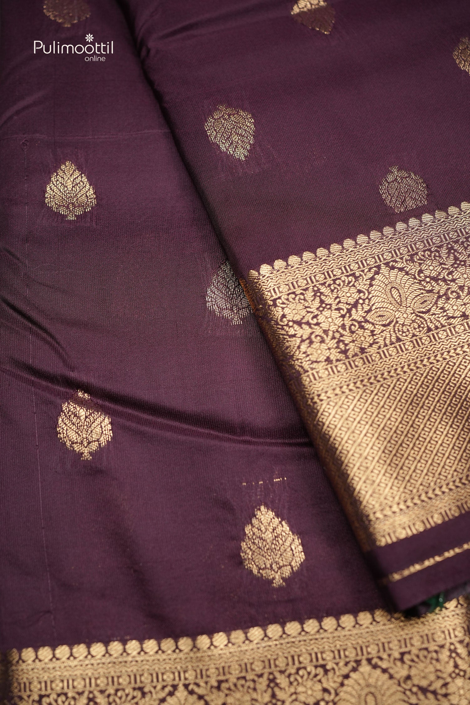 Coffee - Brown color semi silk saree