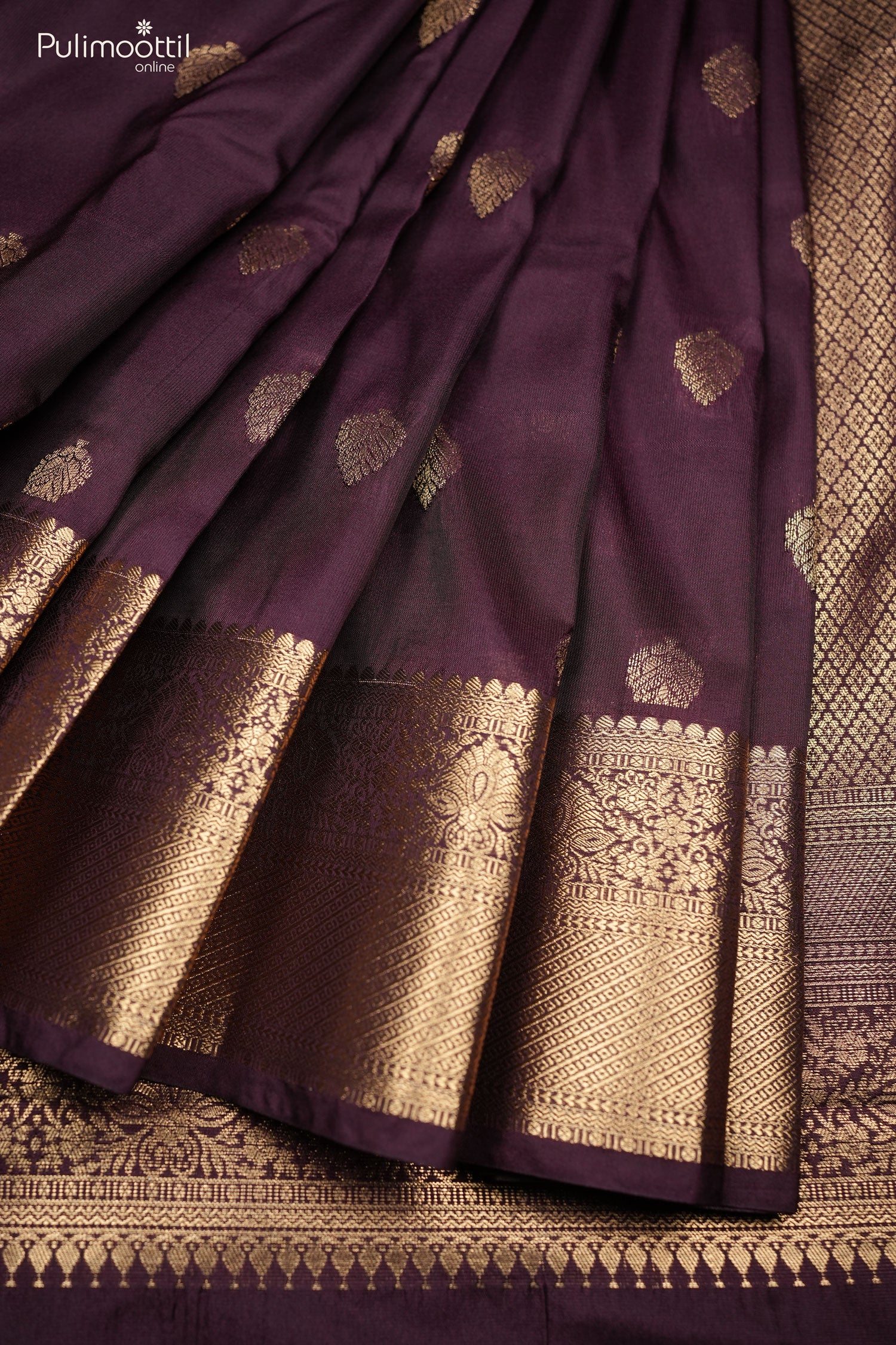 Coffee - Brown color semi silk saree