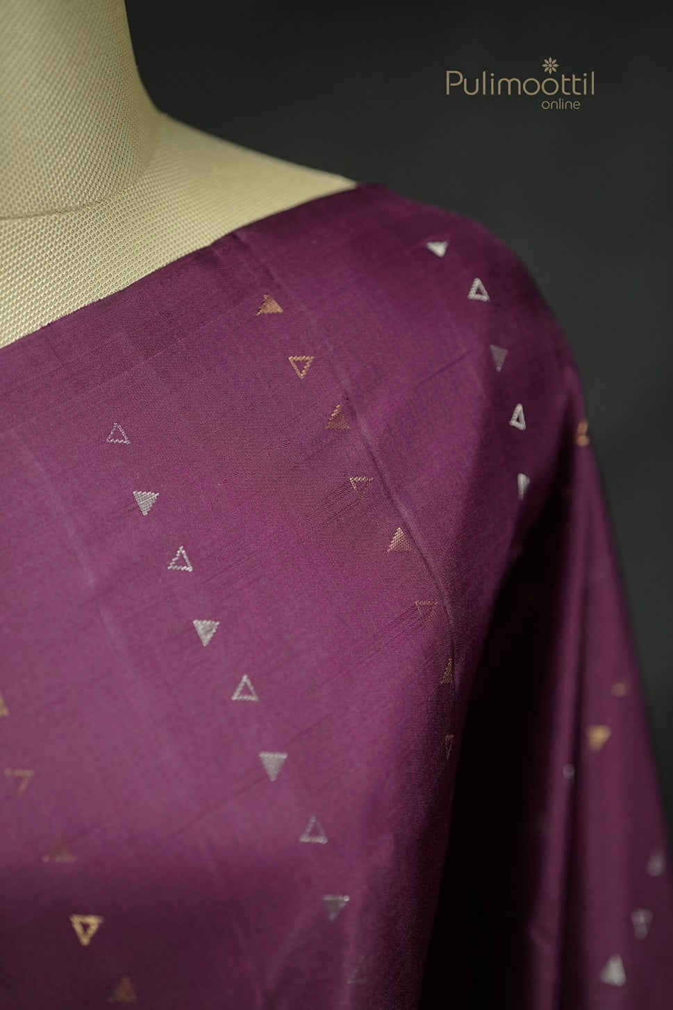 Purple Colour Kanchipuram Soft Silk Saree.
