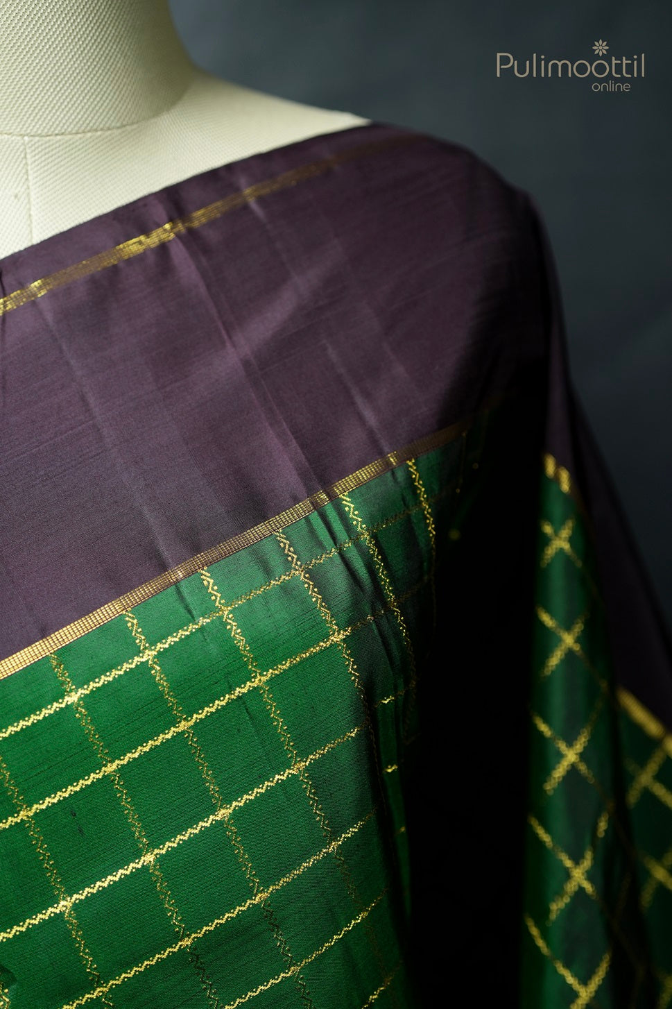 Green Colour Kanchipuram Designer Saree