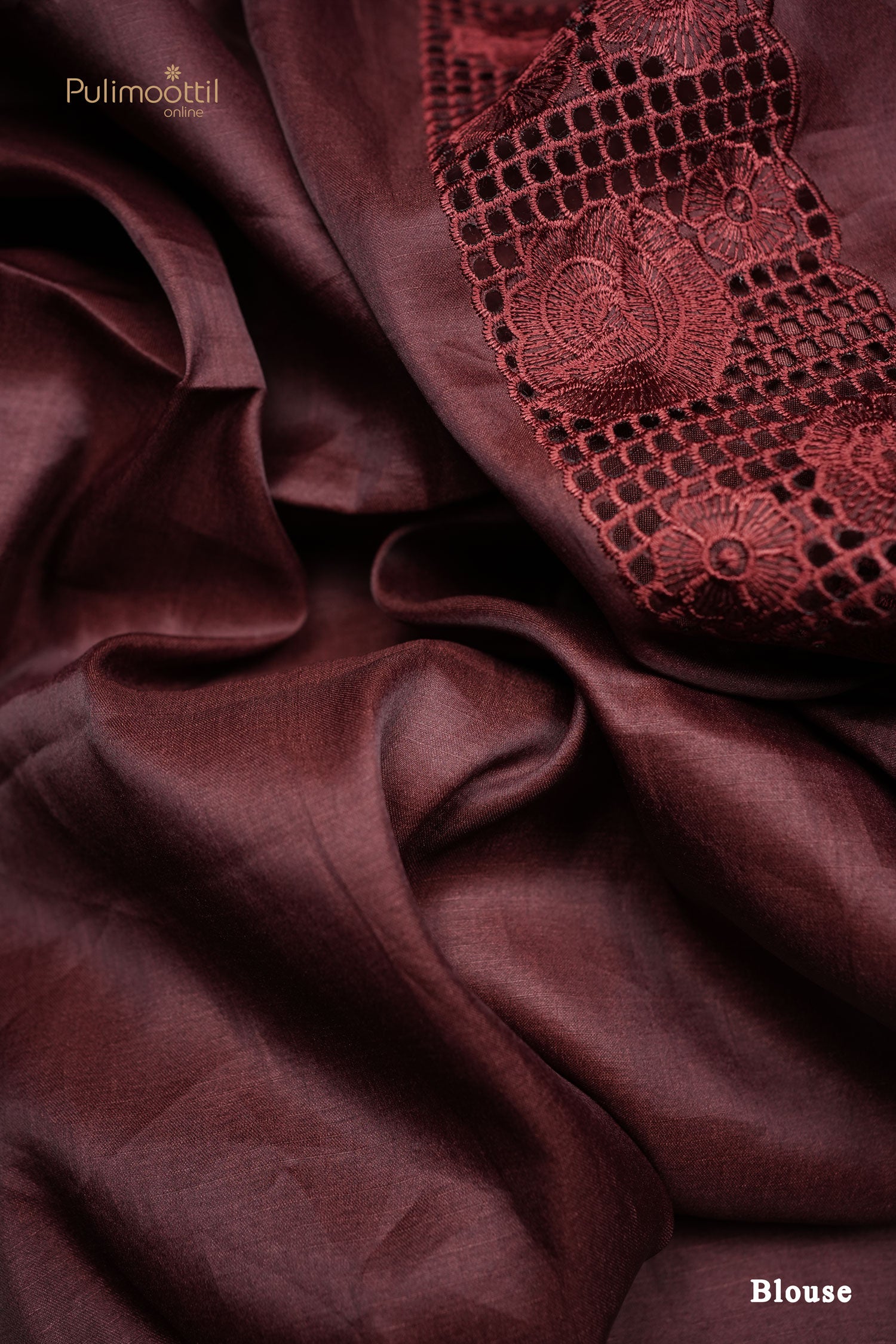 Brick color Semi Tusser saree