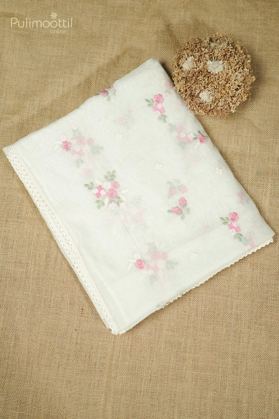 Cream Colour Chanderi Cotton Fancy Saree