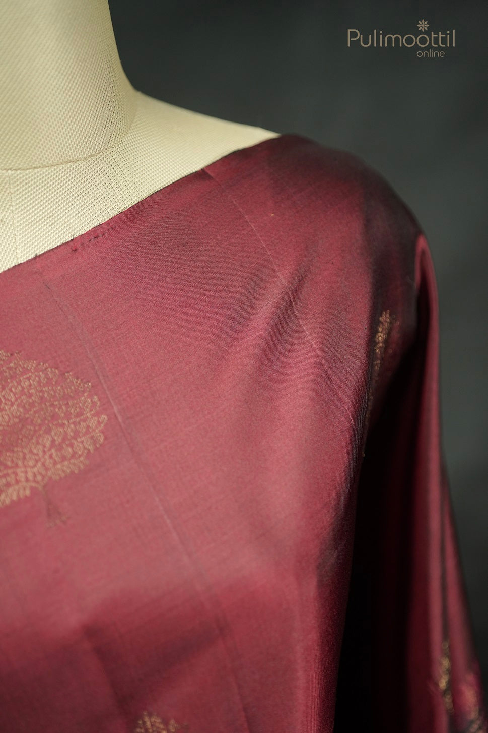 Maroon Colour Kanchipuram Soft Silk Saree