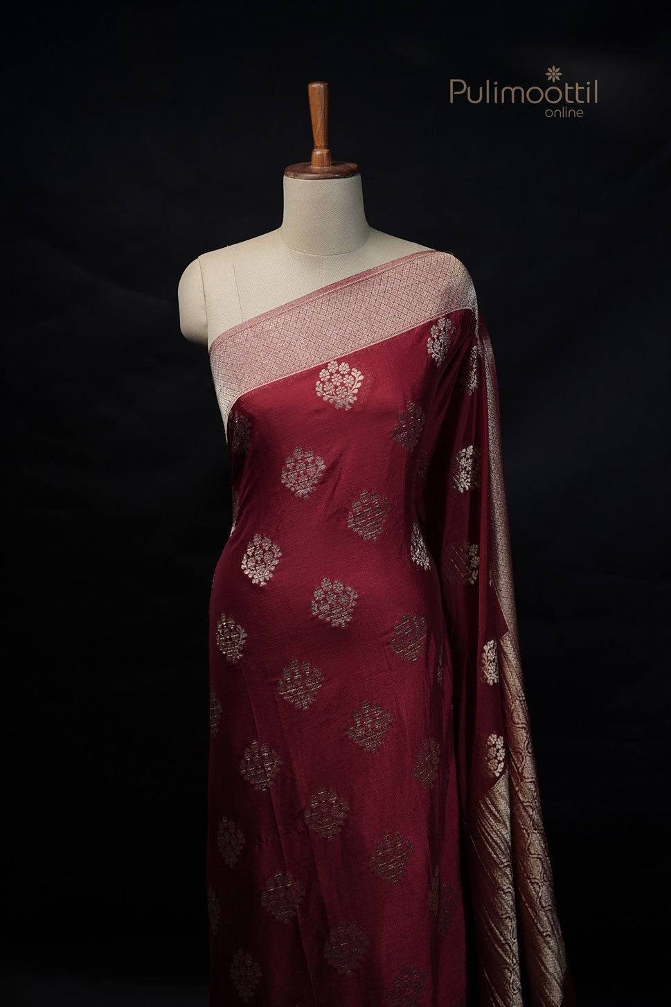 Maroon Colour Georgette Banarasi Saree