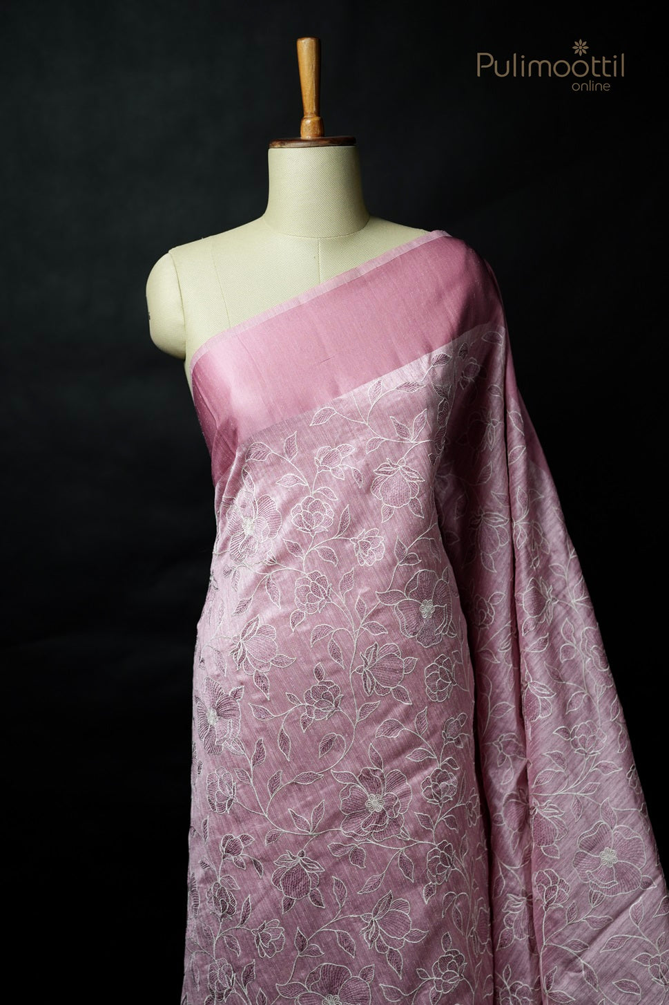 Pastel Onion Colour Jute Silk Saree