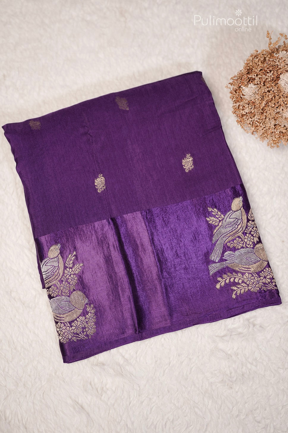 Violet Colour Banarasi Saree