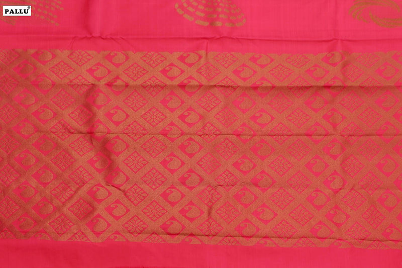 Lotus Pink Colour, Kanchipuram Designer Saree