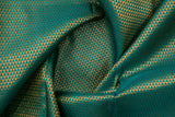 Double shaded Peacock Color, Bridal Designer Silk Saree.