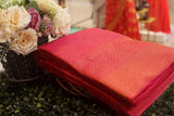 Rani Pink Colour Wedding Silk Saree.