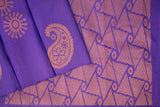 Violet Colour Kanchipuram Designer Silk Saree.
