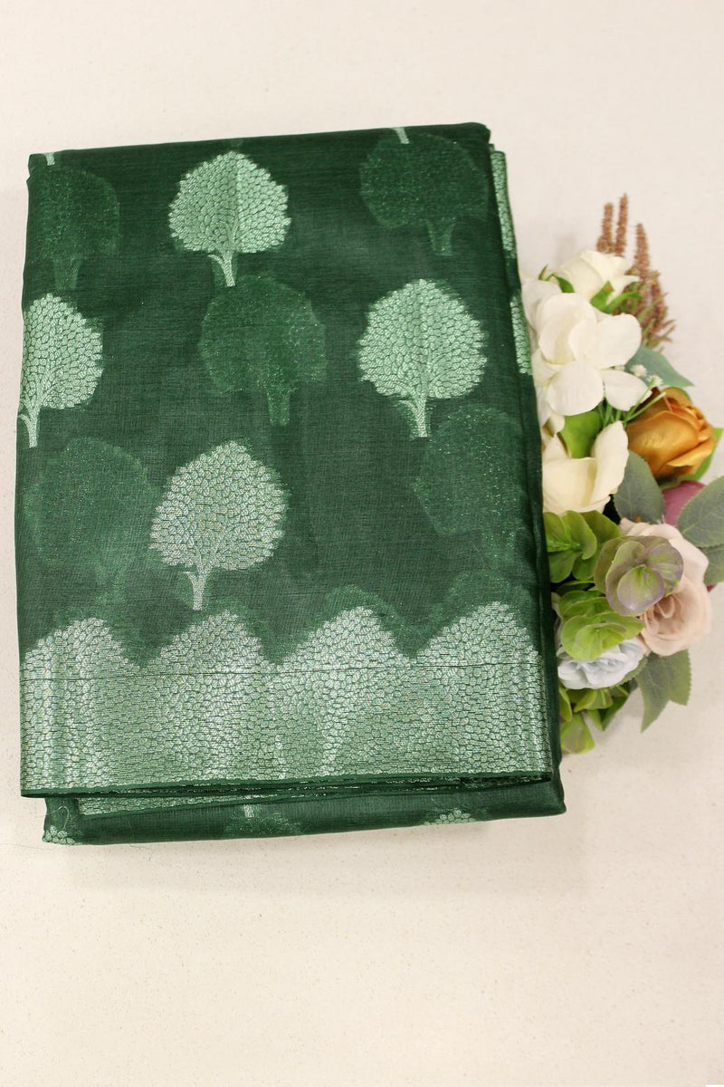 Green Colour, Tussar Silk Saree