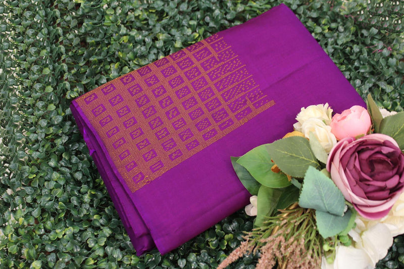 Light Purple Colour, Kanchipuram Designer Saree.