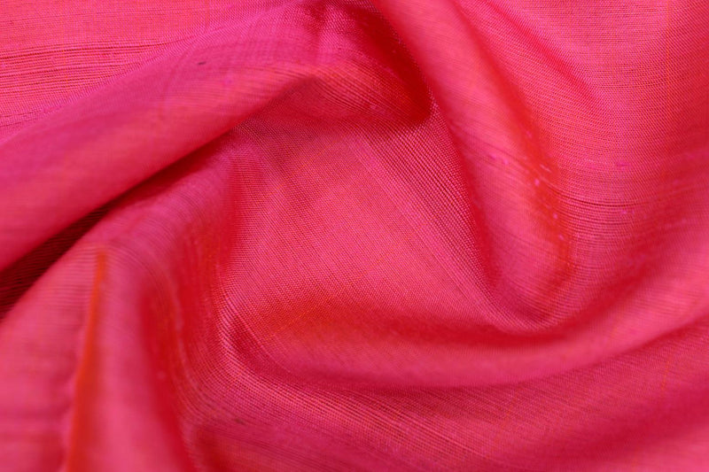 French rose color, Jute Silk Saree.