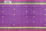 Purple Colour Kanchipuram Designer Silk Saree.