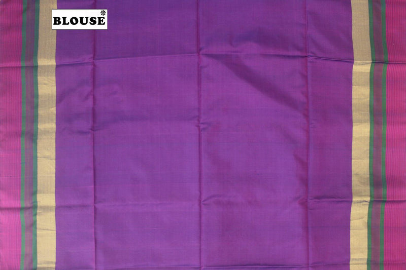 Purple Colour Kanchipuram Designer Silk Saree.