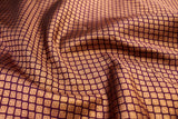 Brinjal Colour Brocade Silk Saree.