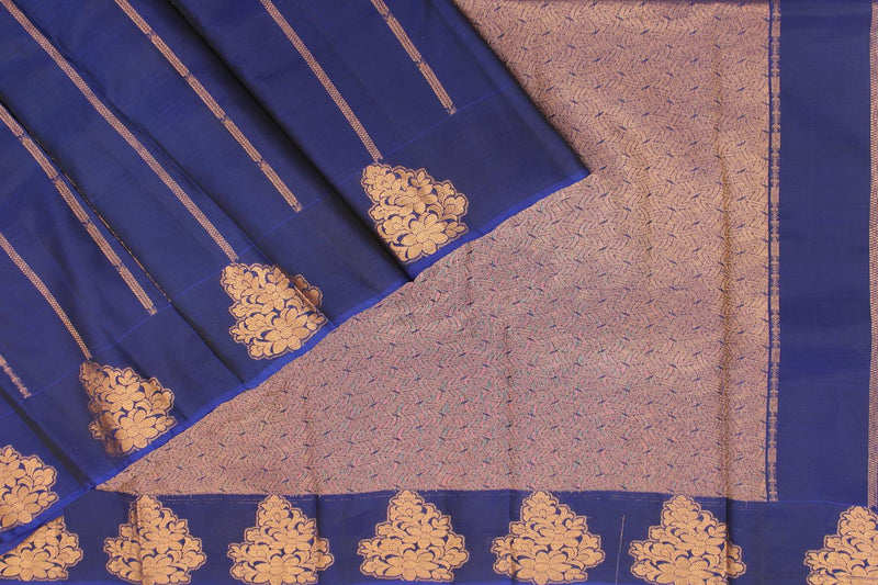 Navy Blue Colour, Kanchipuram Designer Silk Saree