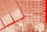 Reddish Pink Colour, Kanchipuram Designer Soft Silk Saree.