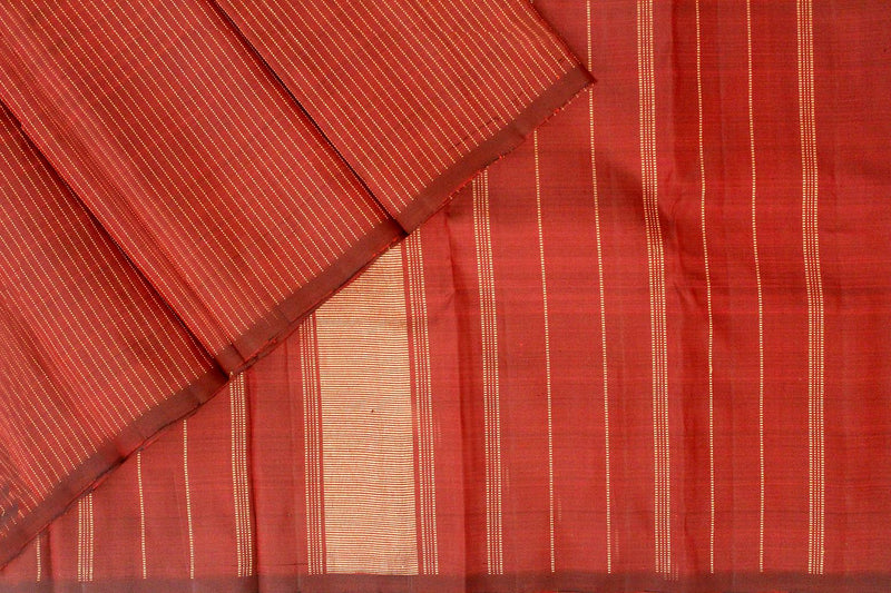 Brown Colour Kanchipuram Designer Silk Saree.