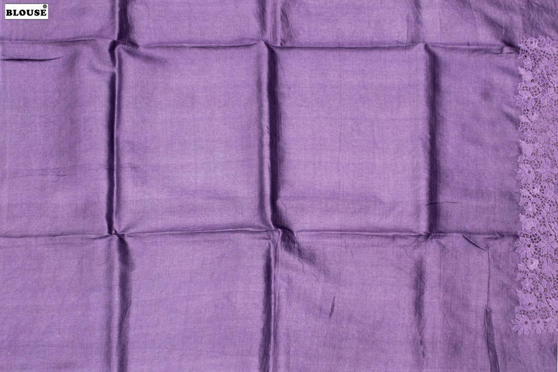 Lavender Colour, Tussar Silk Saree.