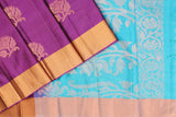 Purple Colour, Kanchipuram Designer Soft Silk Saree