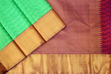 Parrot green Colour Kanchipuram Designer Silk Saree.