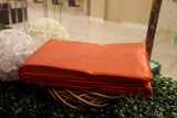 Orange Peach Colour Designer Bridal Wedding Silk Saree.
