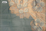 Grey Colour Kanchipuram Designer Light Weight Silk Saree.