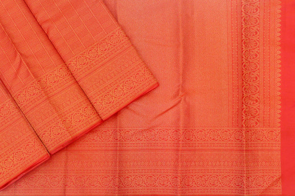 Chilly Red Colour Designer Bridal Wedding Silk Saree.