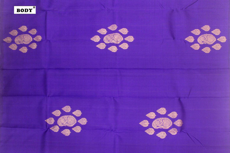 Violet Colour, Kanchipuram Designer Soft Silk Saree.