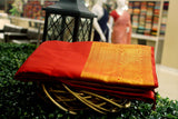 Red Colour Kanchipuram Traditional Soft Silk Saree.