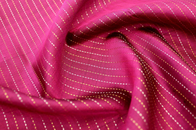 Ruby Pink Colour Kanchipuram Designer Soft Silk Saree.