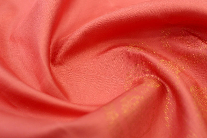 Peach Colour, Kanchipuram Designer Soft Silk Saree.