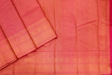 Lotus Pink Colour Designer Bridal Silk Saree.