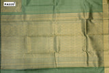 Olive Green Colour Kanchipuram Traditional Designer Silk Saree.