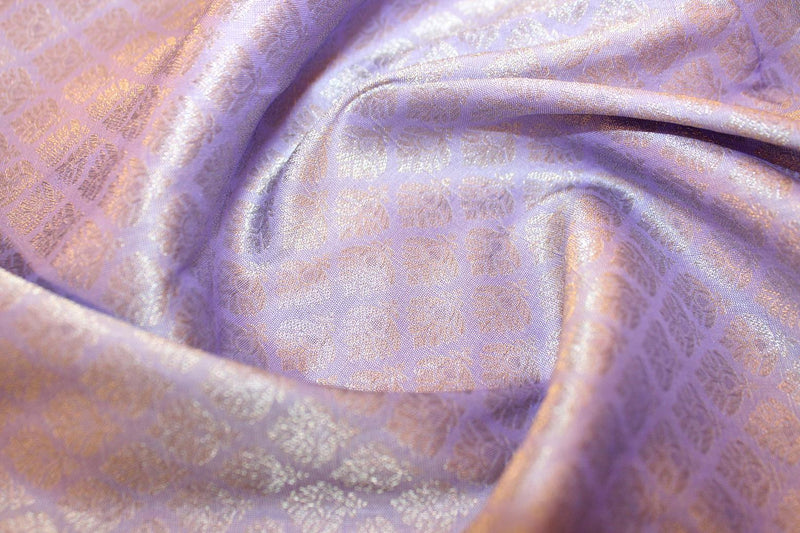 Light Pastel Lavender Colour Designer Silk Saree.