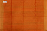 Dark Orange Colour Tussar Silk Saree.