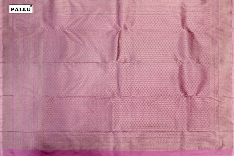 Taffy Pink Colour, Brocade Silk Saree.