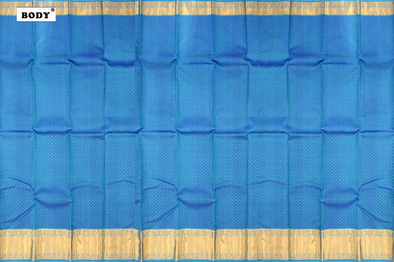 Violet with Blue mix Colour, Kanchipuram Traditional Designer Silk Saree.