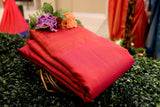 Rani Pink Colour, Designer Brocade Silk Saree.
