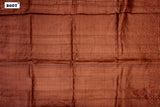 Chestnut Brown Colour, Jute (with Tussar mix) Silk Saree.