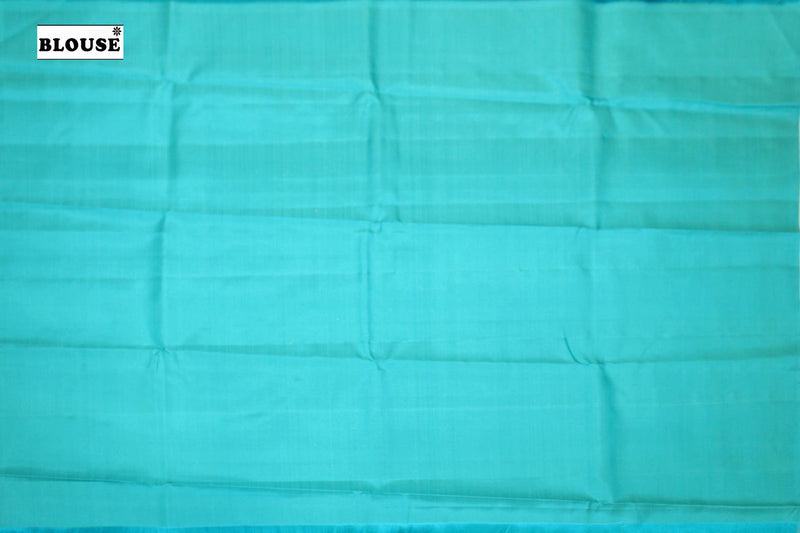 Light Blue Colour, Kanchipuram Designer Soft Silk Saree.