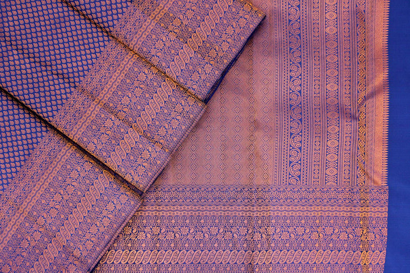 Royal Blue Colour, Designer Silk Saree.