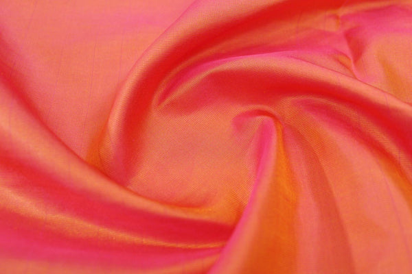 Peach with Pink mix & Ocean Green Colour Combo, Kanchipuram Designer Soft Silk Saree.